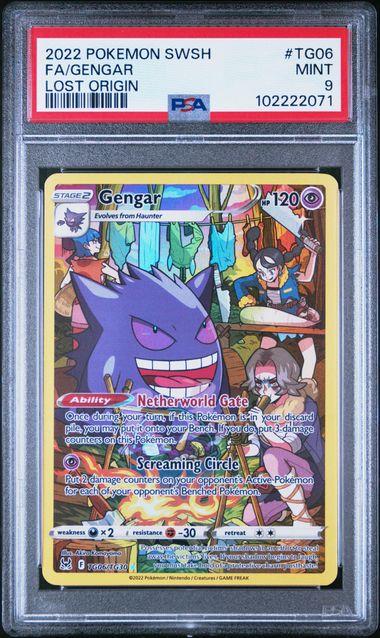 2022 Pokemon Sword & Shield Lost Origin Fa/Gengar #Tg06 (Lost Origin) Mint 9 front