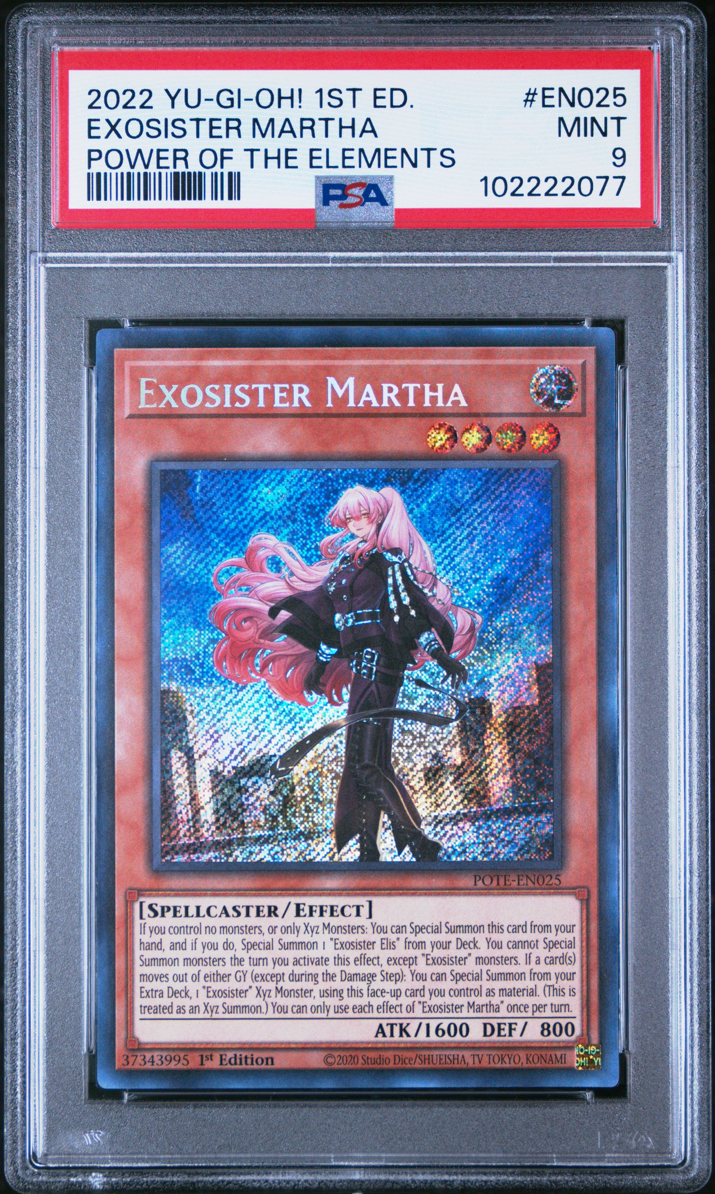 2022 Yu-Gi-Oh! Pote-Power Of The Elements Exosister Martha #En025 (Power Of The Elements) Mint 9 front