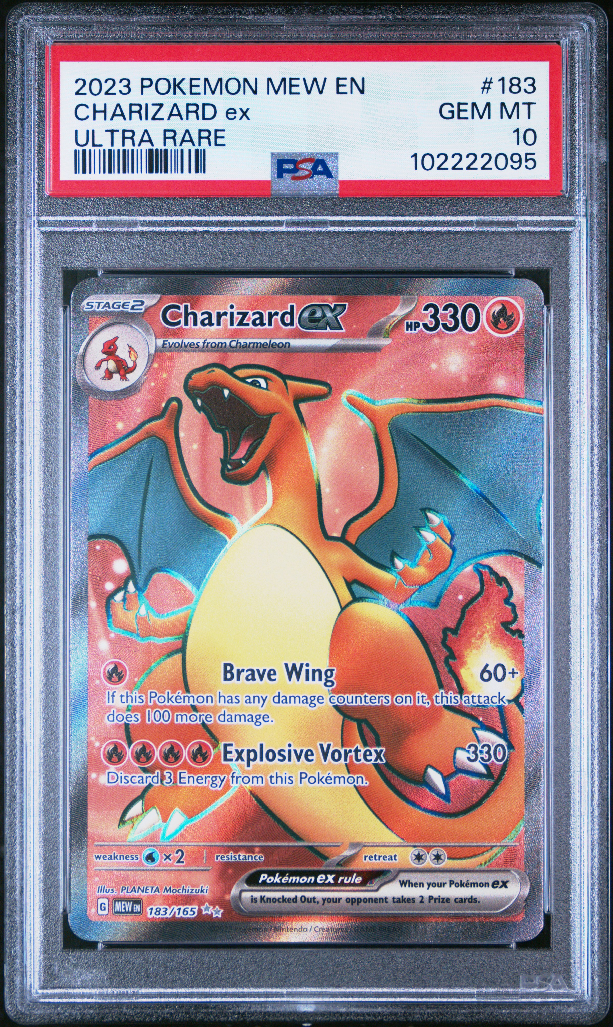 2023 Pokemon Mew En-151 Charizard Ex #183 (Ultra Rare) Gem Mt 10 front