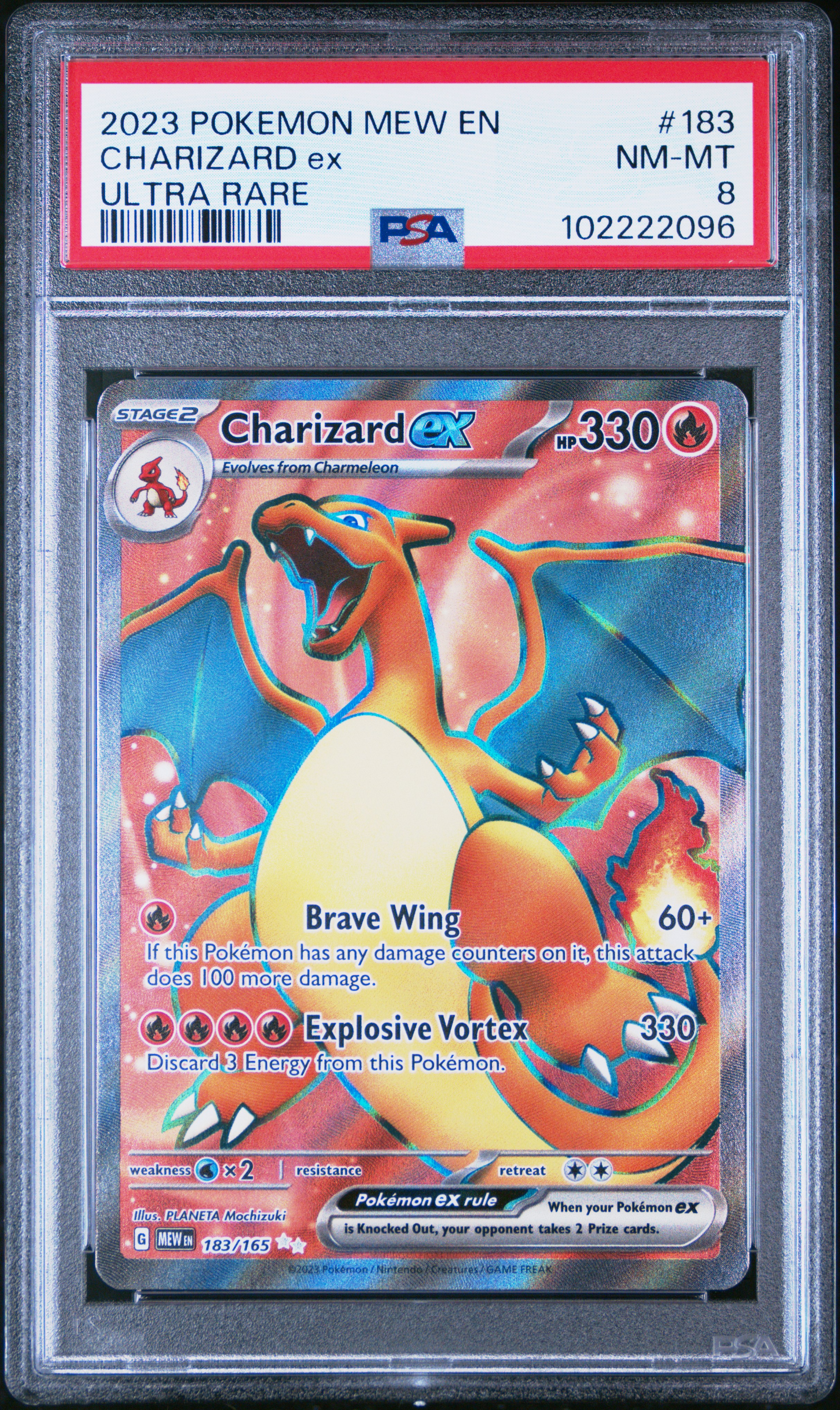 2023 Pokemon Mew En-151 Charizard Ex #183 (Ultra Rare) Nm-Mt 8 front