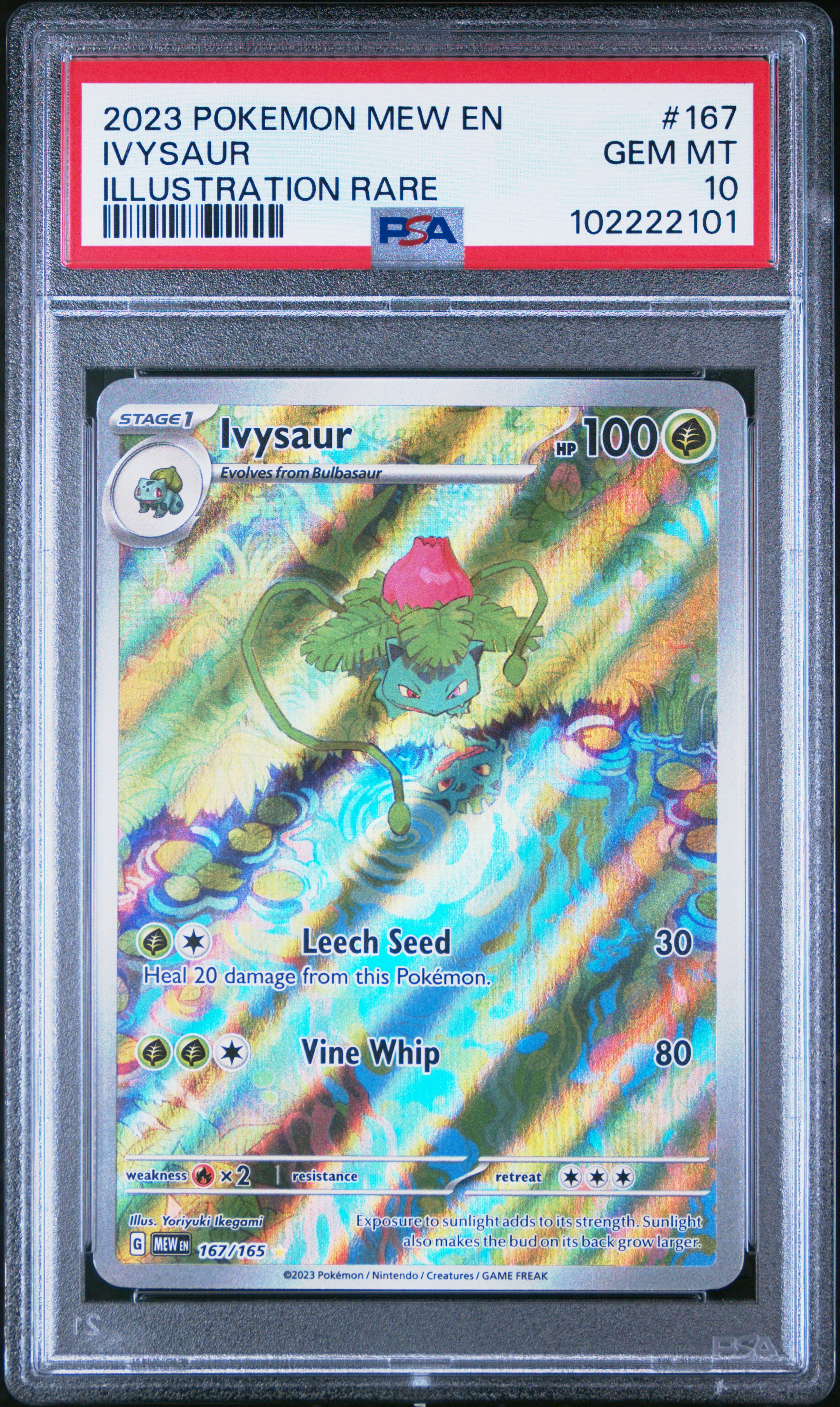 2023 Pokemon Mew En-151 Ivysaur #167 (Illustration Rare) Gem Mt 10 front