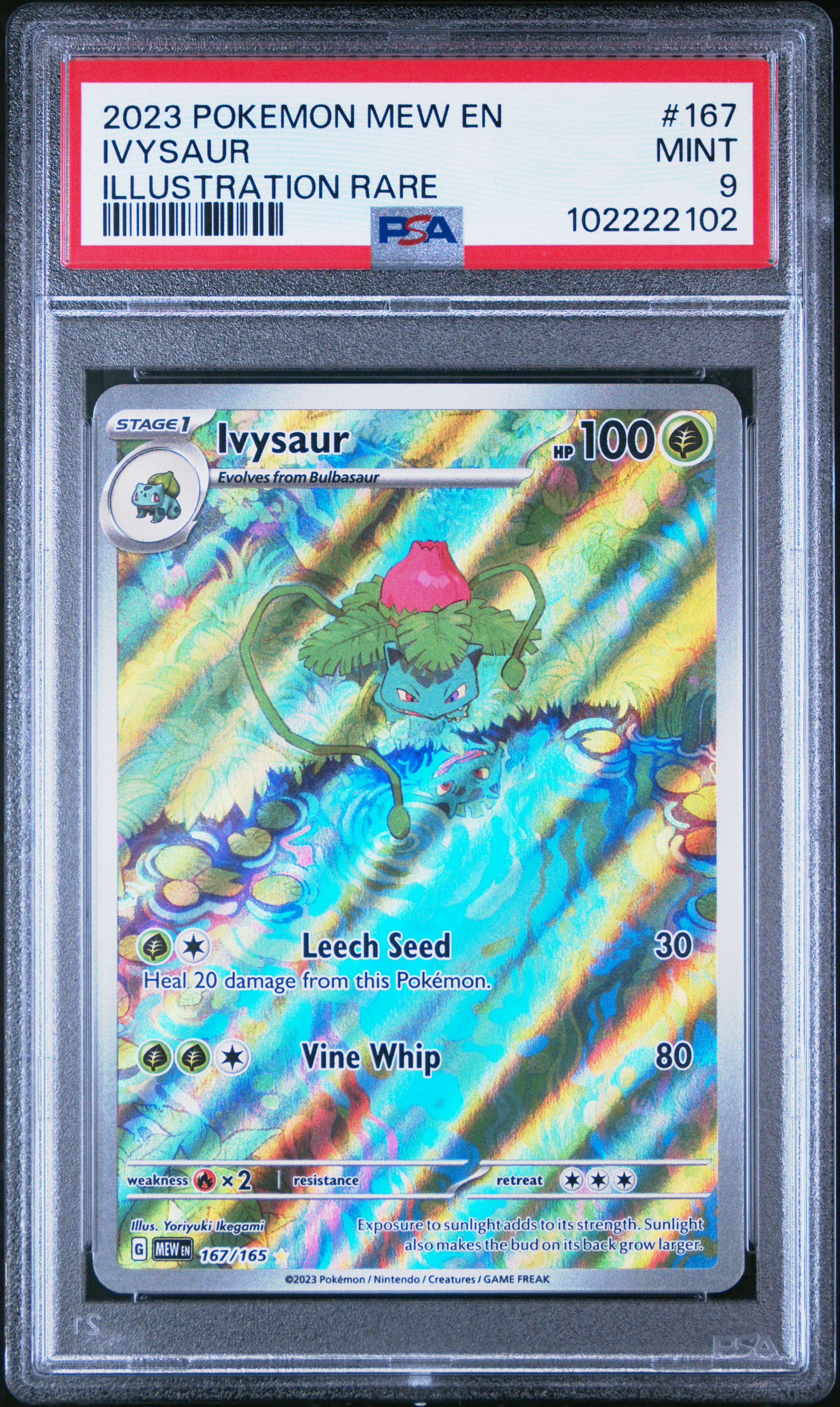2023 Pokemon Mew En-151 Ivysaur #167 (Illustration Rare) Mint 9 front