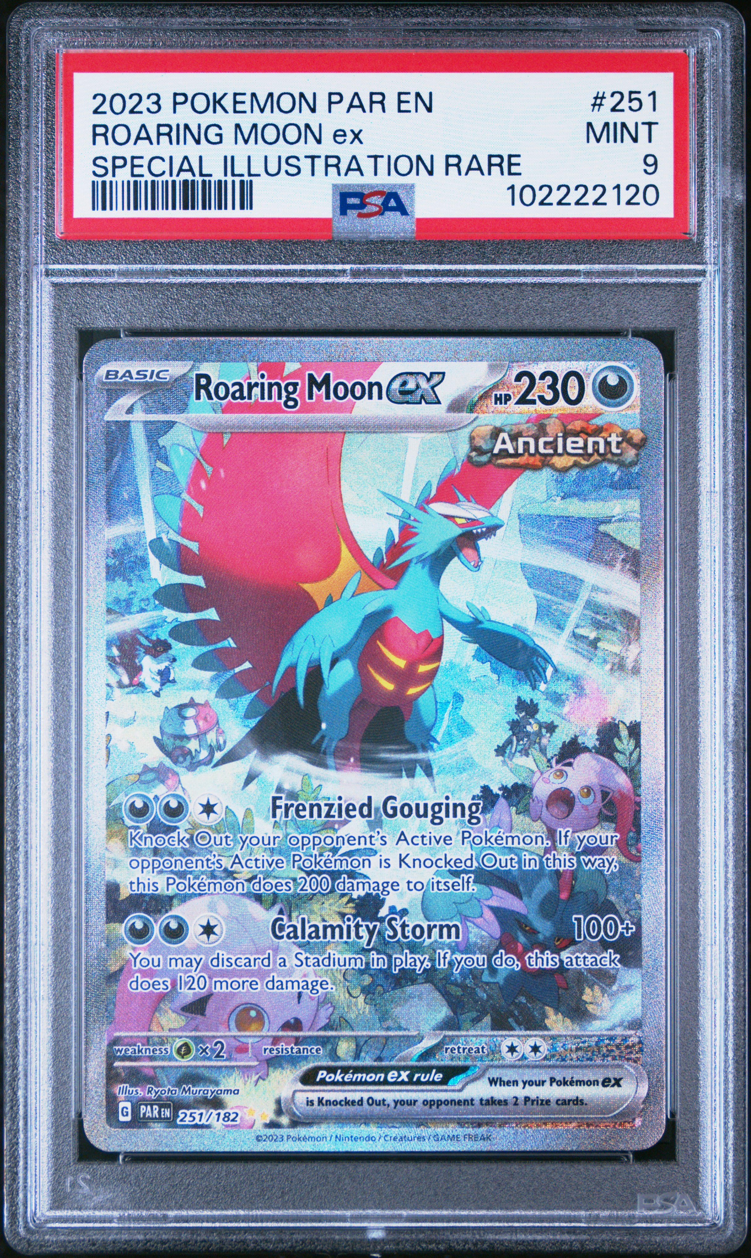 2023 Pokemon Par En-Paradox Rift Roaring Moon Ex #251 (Special Illustration Rare) Mint 9 front