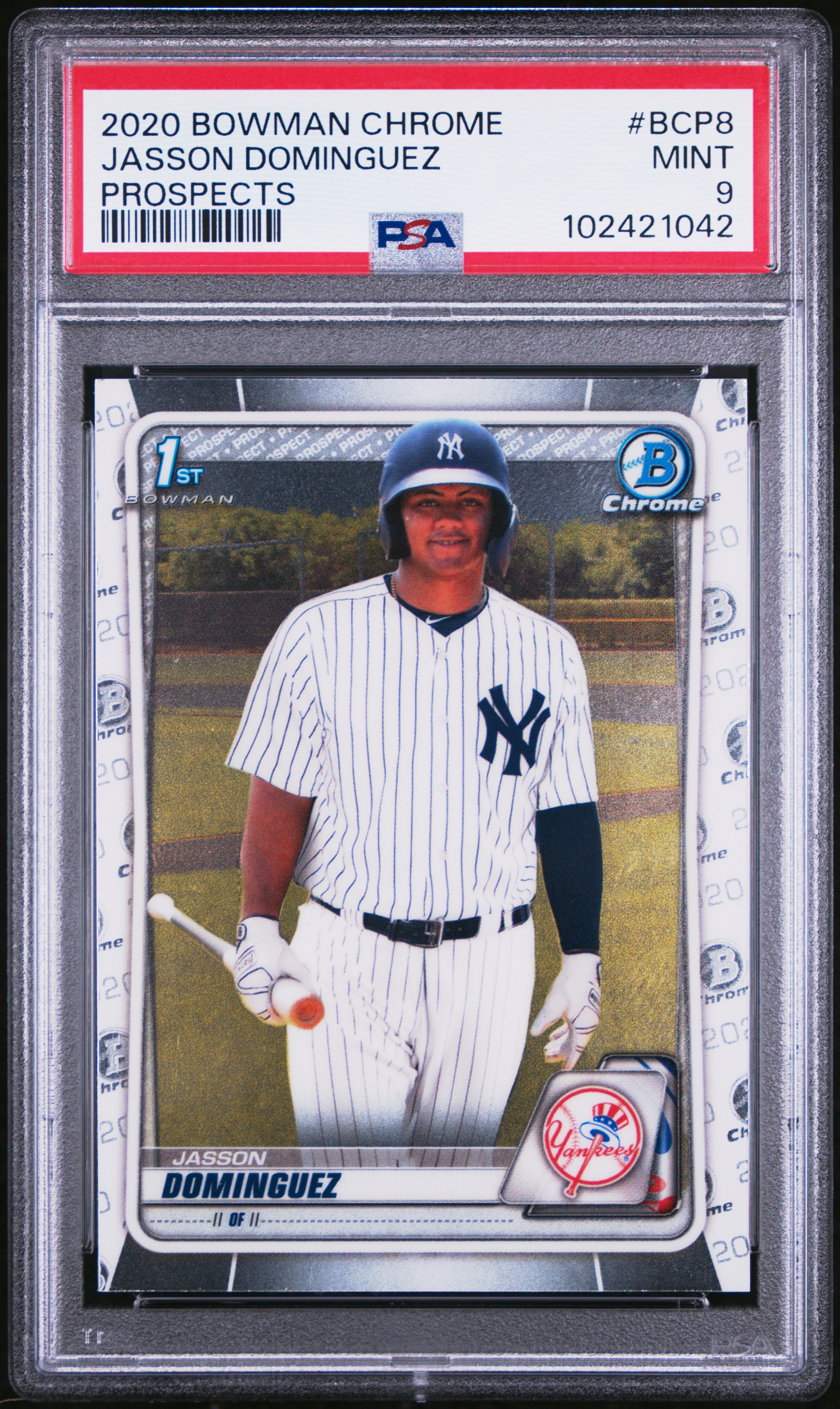 2020 Bowman Chrome Prospects Jasson Dominguez #Bcp8 (Prospects) Mint 9 front