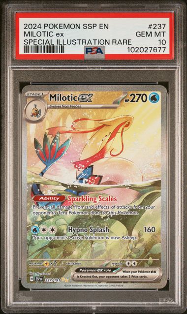 2024 Pokemon Ssp En-Surging Sparks Milotic Ex #237 (Special Illustration Rare) Gem Mt 10 front