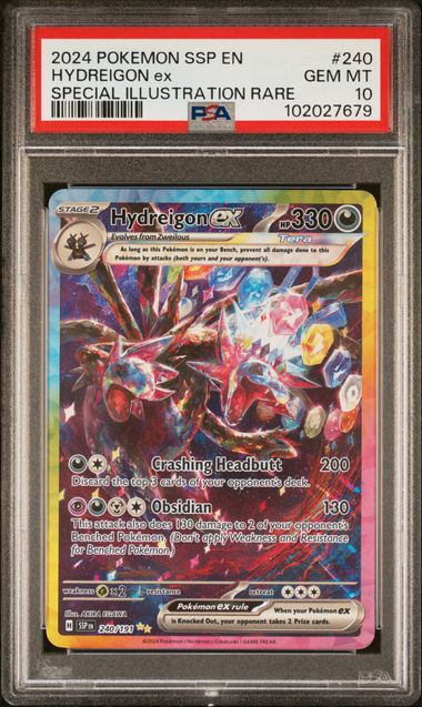 2024 Pokemon Ssp En-Surging Sparks Hydreigon Ex #240 (Special Illustration Rare) Gem Mt 10 front