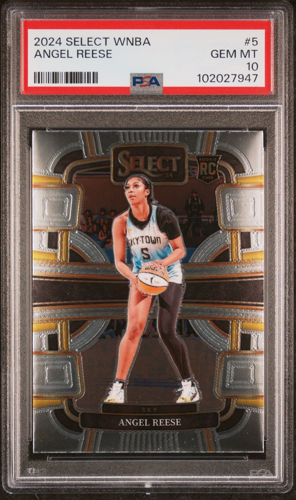 2024 Panini Select Wnba Angel Reese #5 Gem Mt 10 front view - PSA graded GEM MT 10