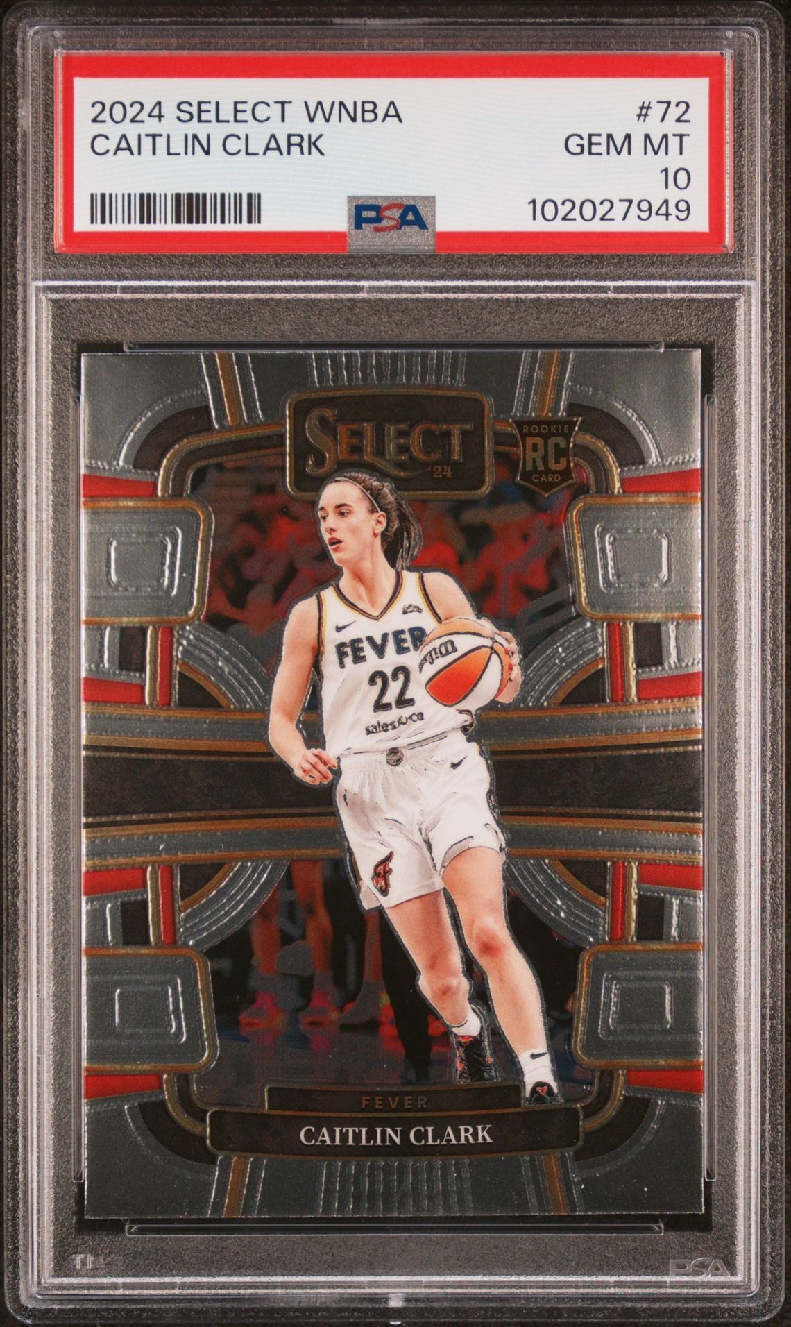 2024 Panini Select Wnba Caitlin Clark #72 Gem Mt 10 front