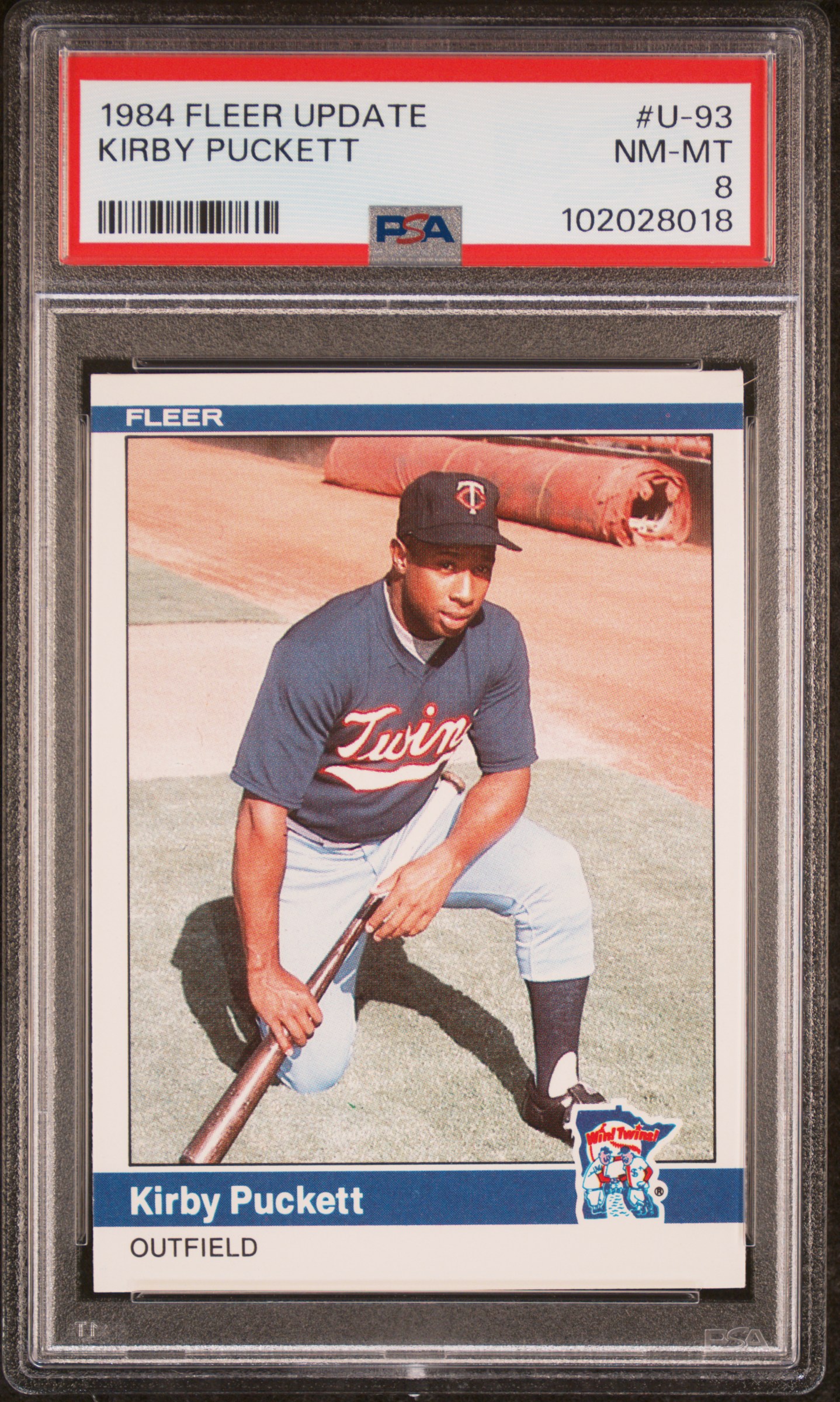 1984 Fleer Update Kirby Puckett #U-93 Nm-Mt 8 front