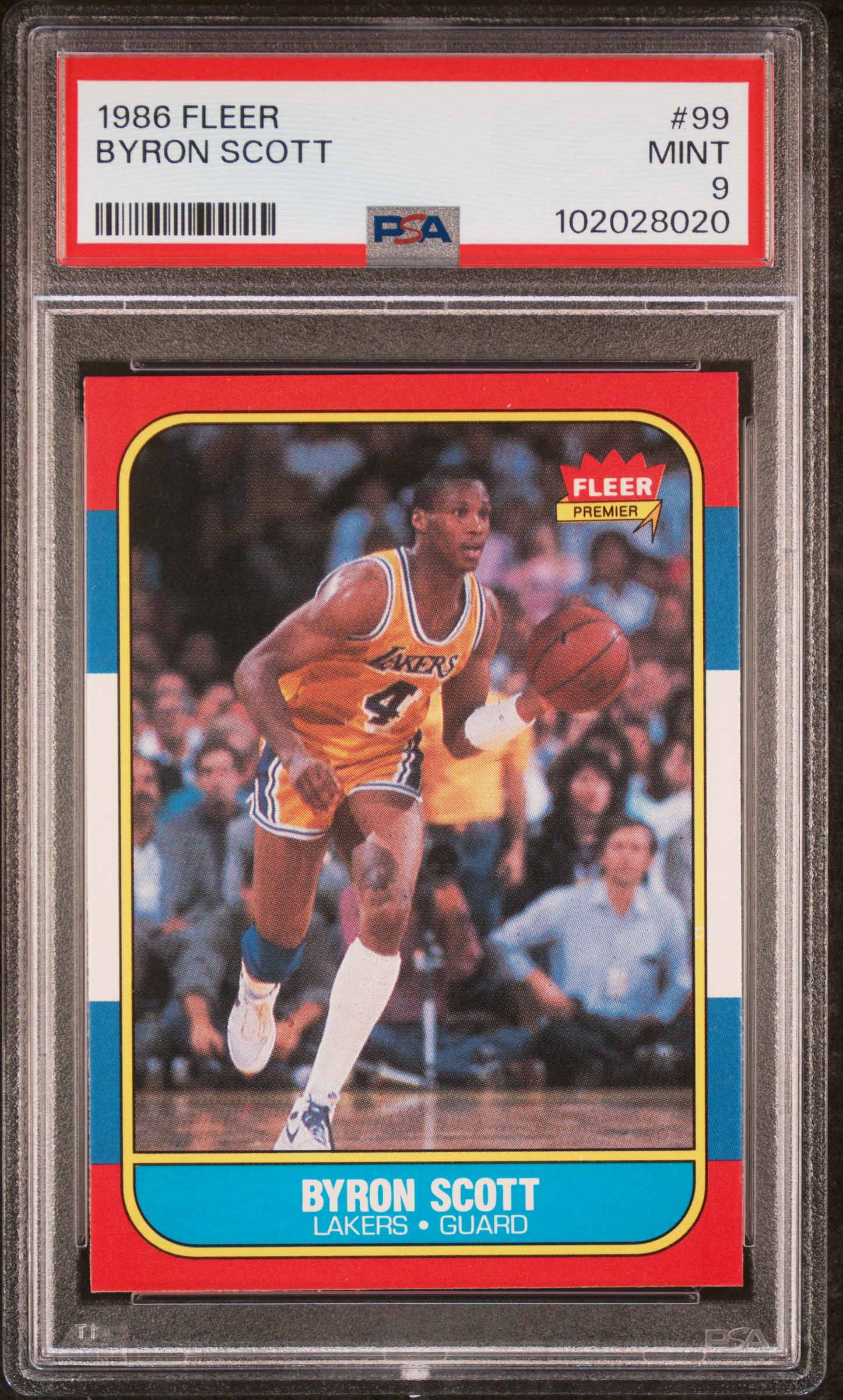1986 Fleer Byron Scott #99 Mint 9 front