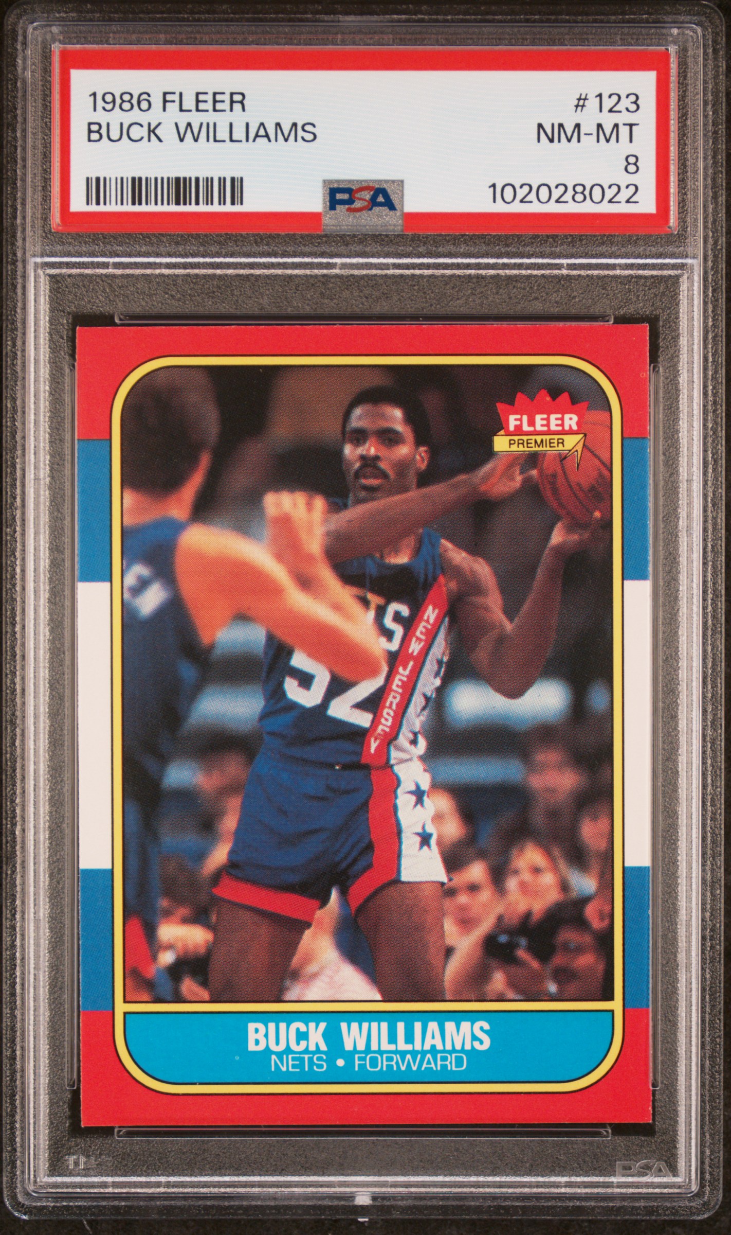 1986 Fleer Buck Williams #123 Nm-Mt 8 front