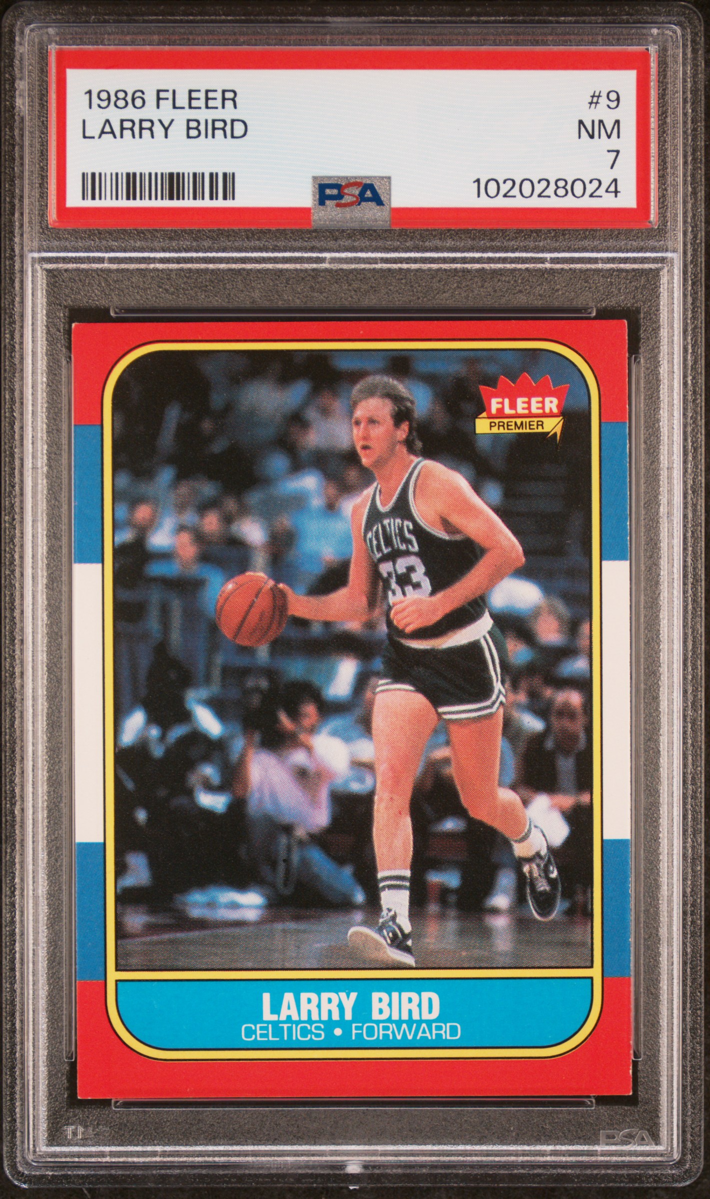 1986 Fleer Larry Bird #9 Nm 7 front
