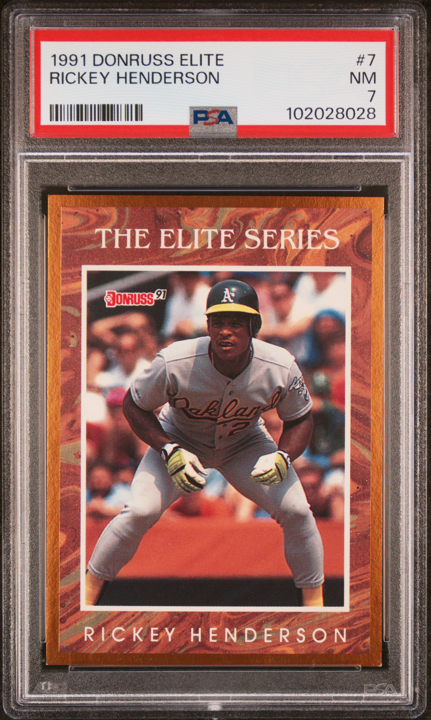 1991 Donruss Elite Rickey Henderson #7 Nm 7 front