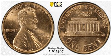 1974-D 1C MS64RD