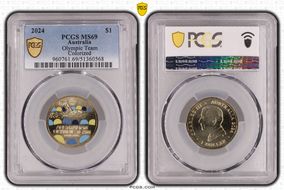 2024 $1 Olympic Team Colorized MS69