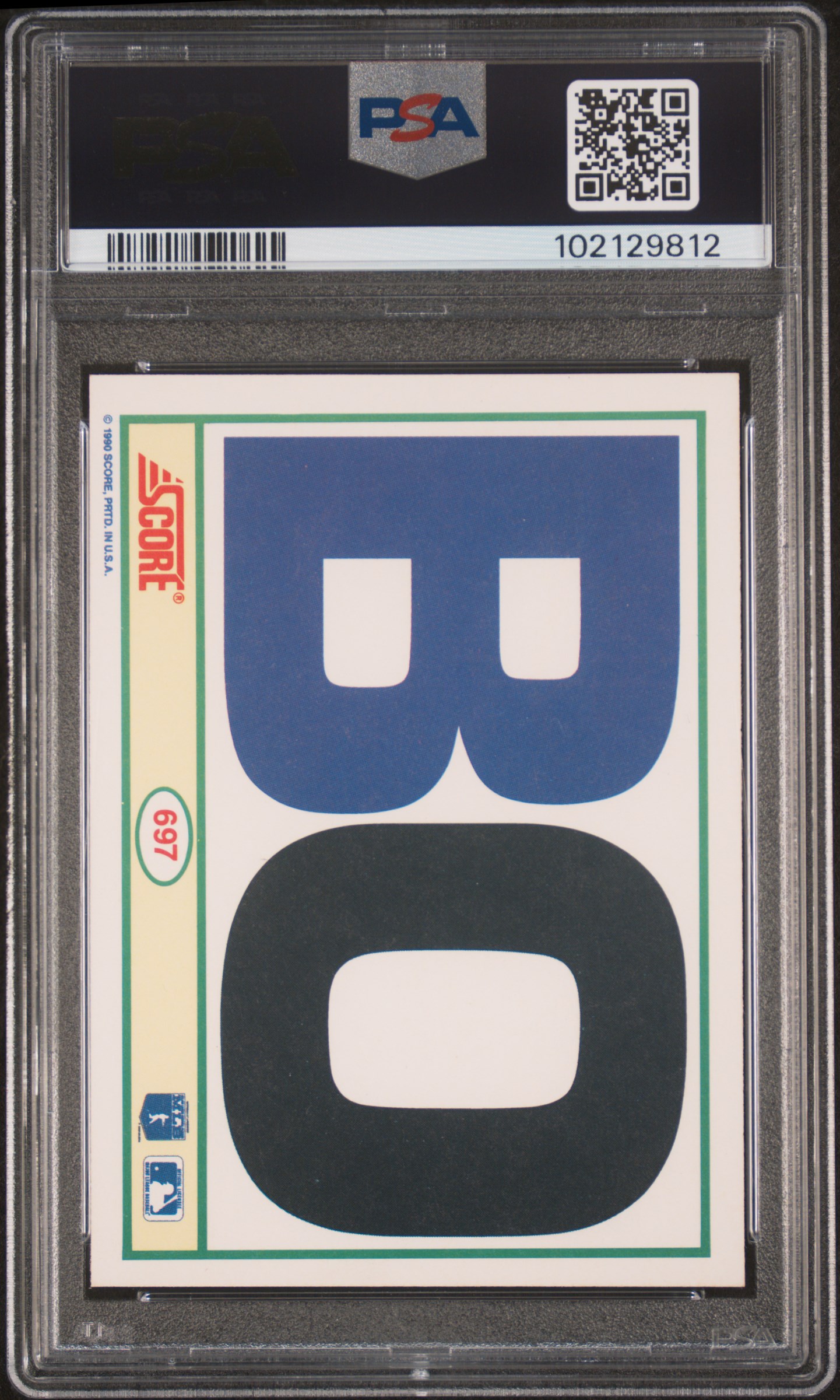 1990 Score Bo Jackson #697 Nm-Mt 8 back