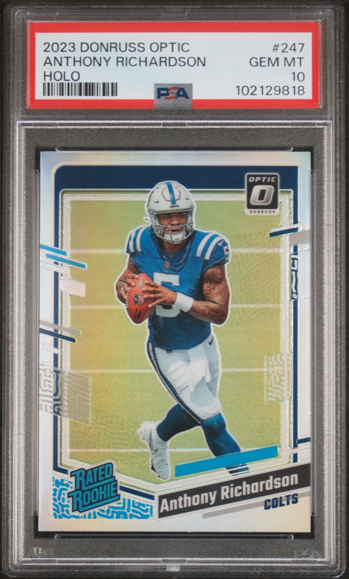 2023 Panini Donruss Optic Anthony Richardson #247 (Holo) Gem Mt 10 front