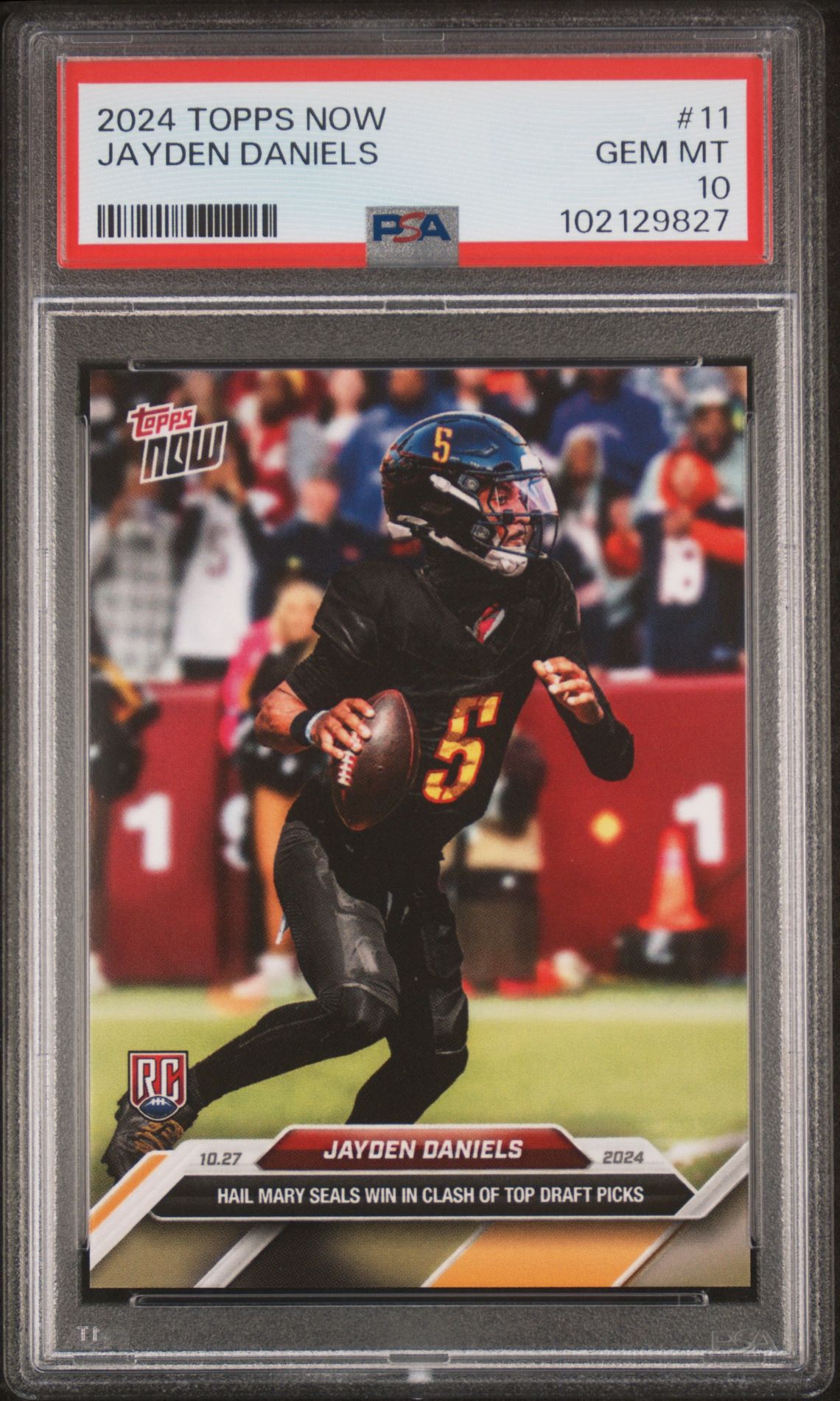 2024 Topps Now Jayden Daniels #11 Gem Mt 10 front