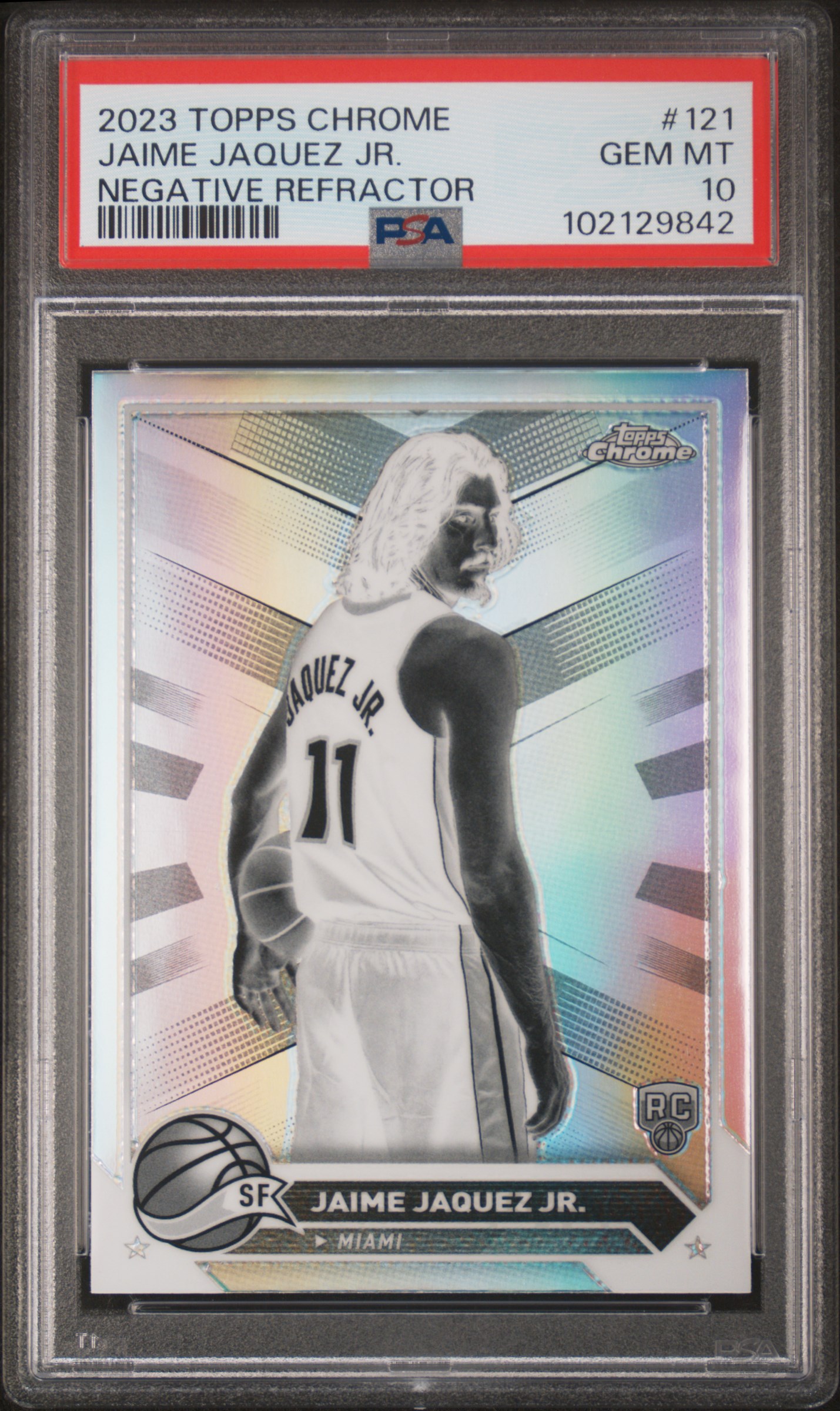 2023 Topps Chrome Jaime Jaquez Jr. #121 (Negative Refractor) Gem Mt 10 front