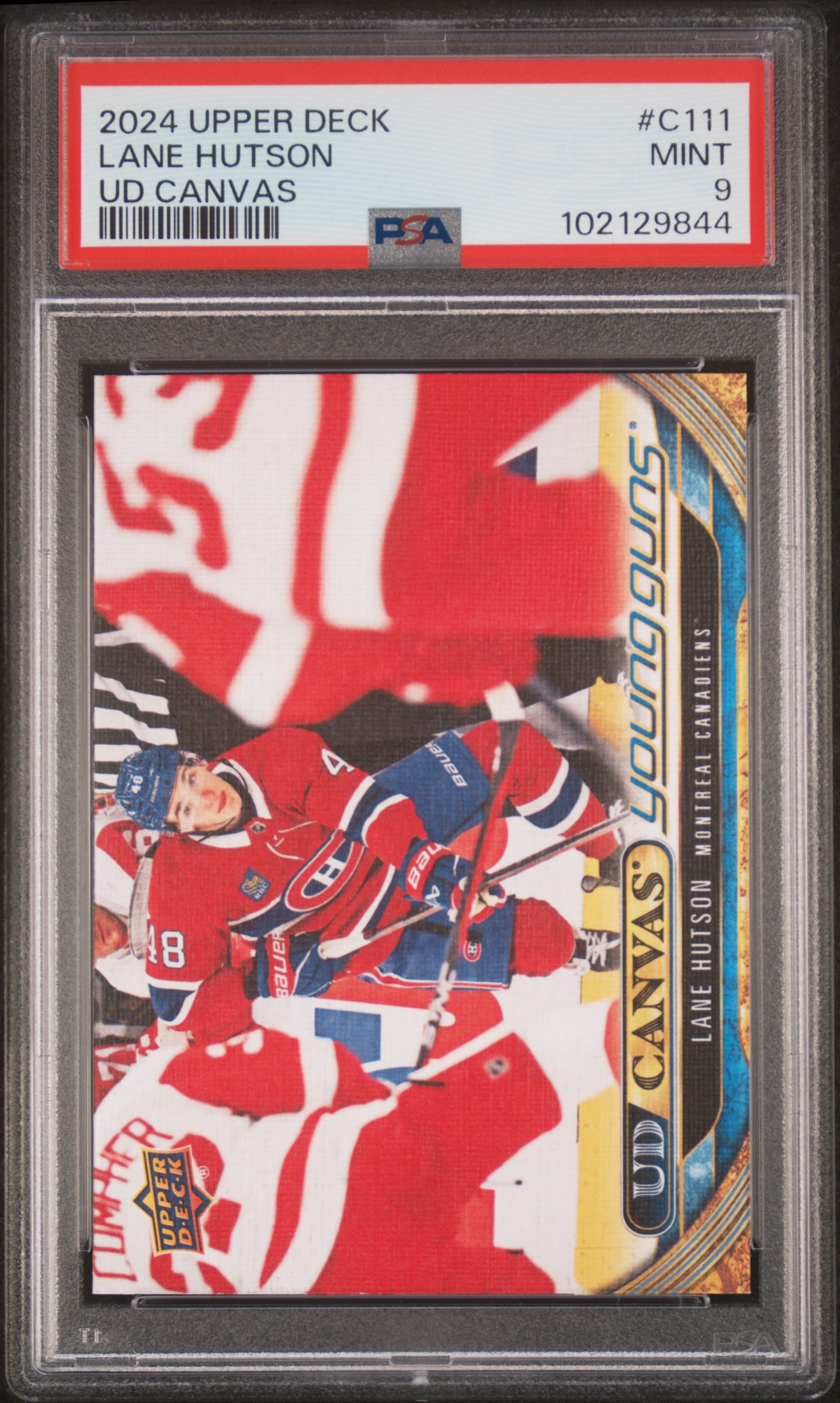 2024 Upper Deck Ud Canvas Lane Hutson #C111 Mint 9 front