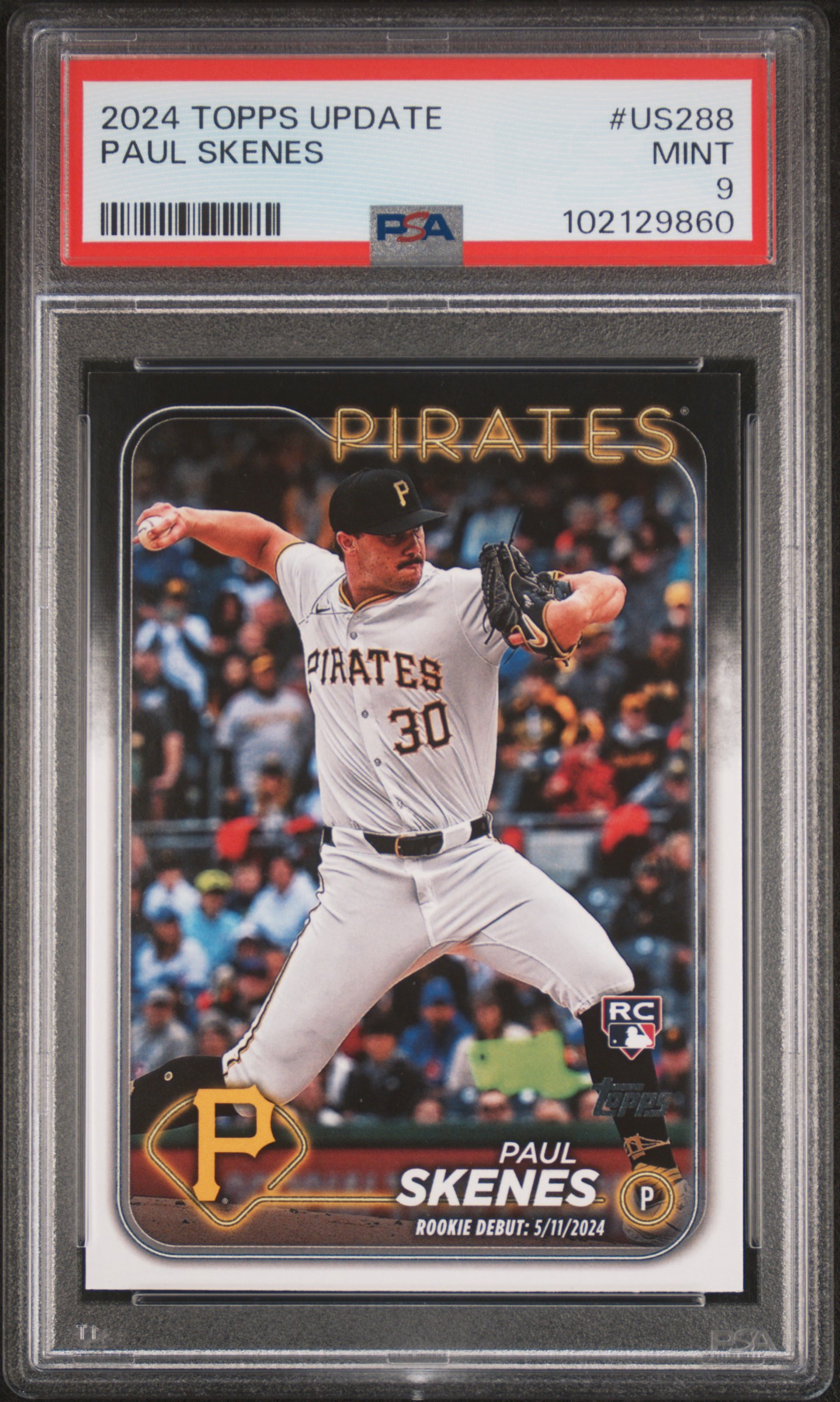 2024 Topps Update Paul Skenes #Us288 Mint 9 front