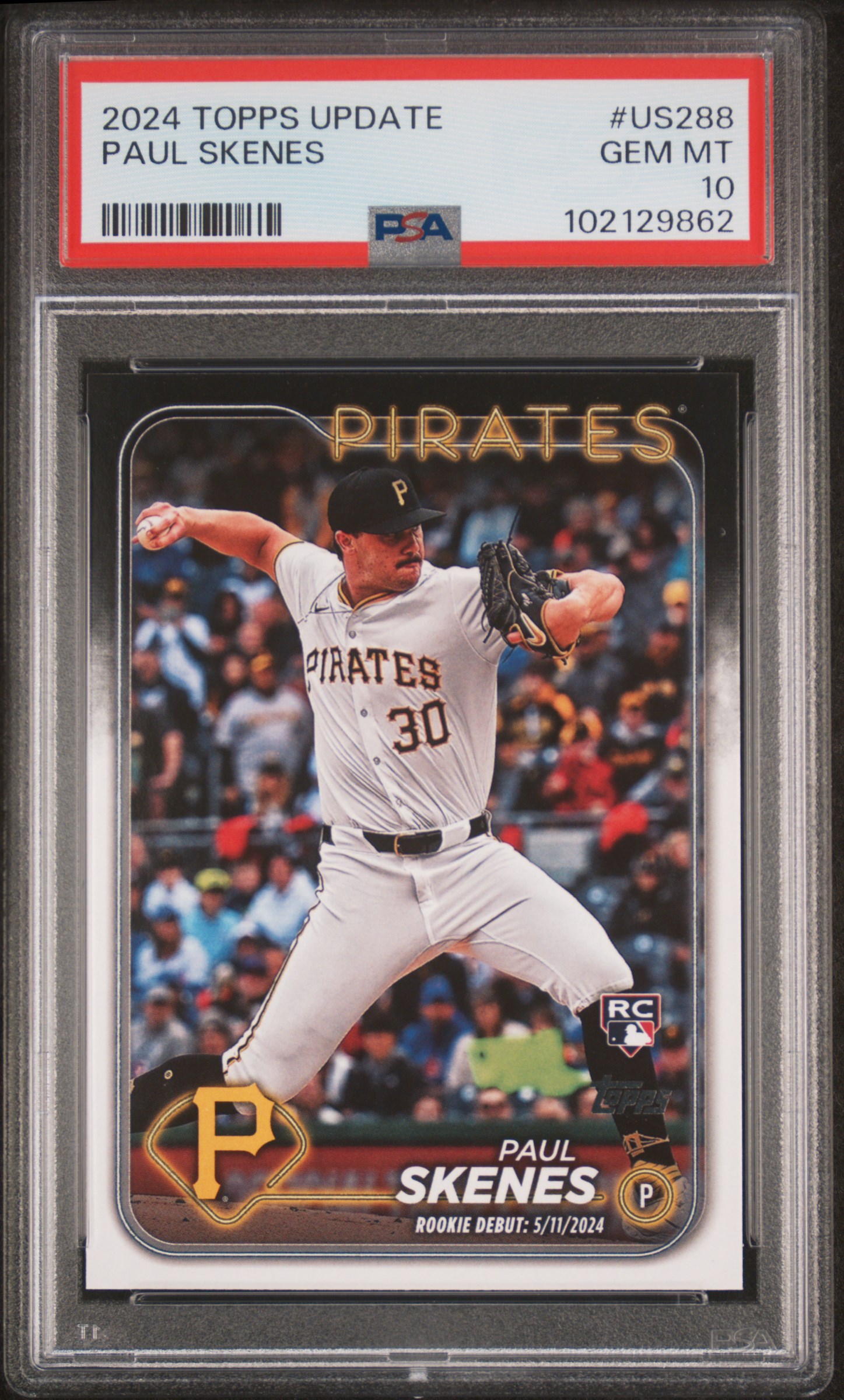 2024 Topps Update Paul Skenes #Us288 Gem Mt 10 front