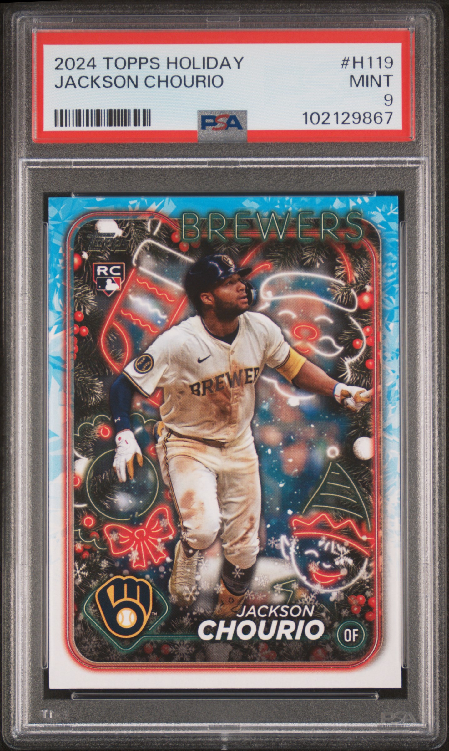 2024 Topps Holiday Jackson Chourio #H119 Mint 9 front