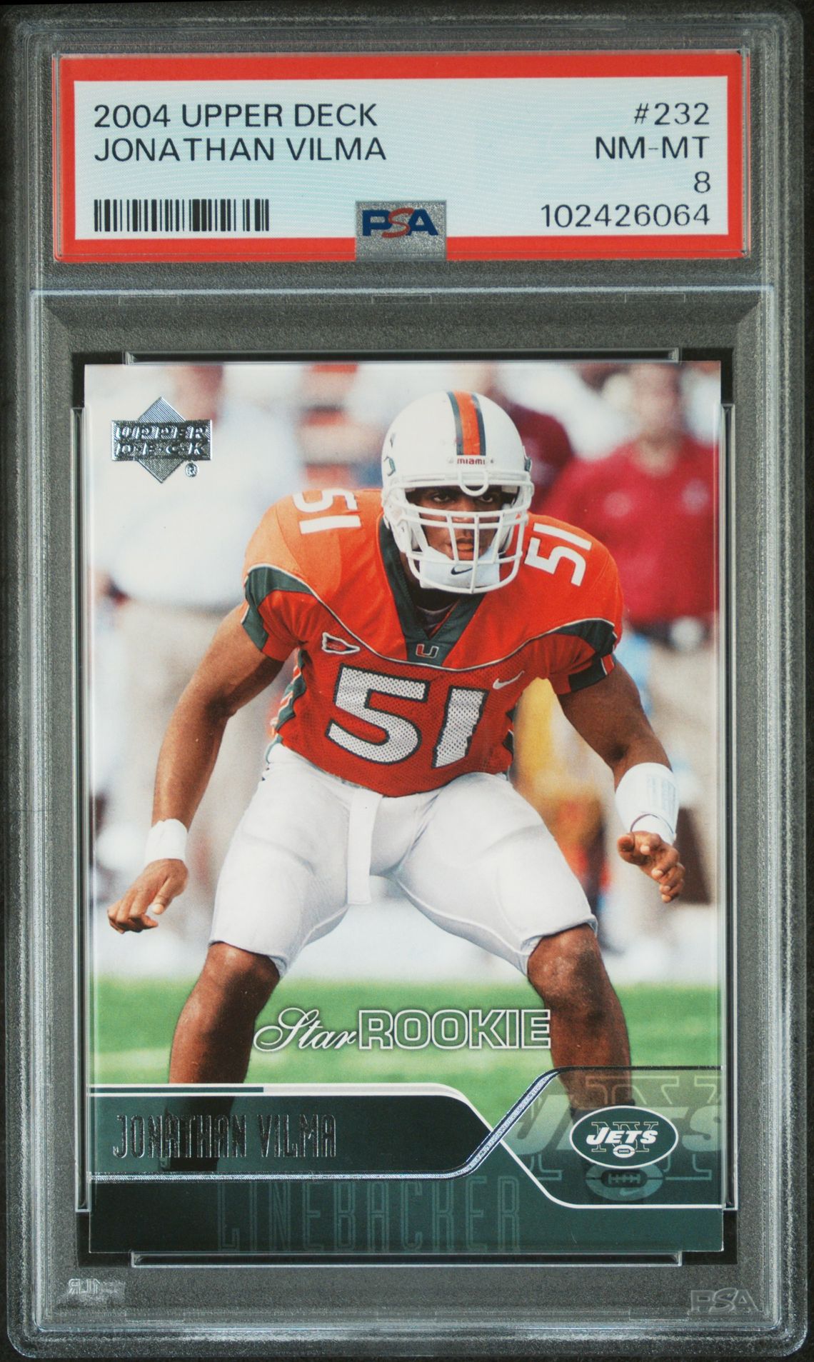 2004 Upper Deck UPPER DECK #232 Jonathan Vilma front