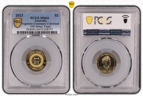 2023 $2 Vegemite Centenary Colorized 100 Mitey Years MS64