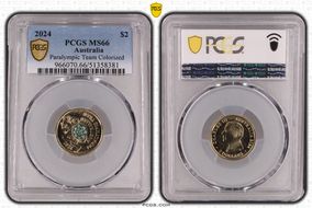 2024 $2 Paralympic Team Colorized MS66