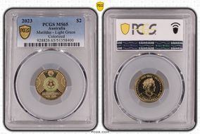 2023 $2 Matildas - Light Green Colorized MS65