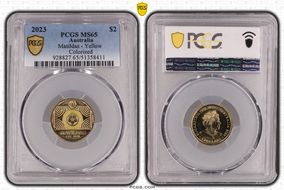 2023 $2 Matildas - Yellow Colorized MS65