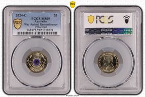 2024-C $2 War Animal Remembrance Colorized MS69