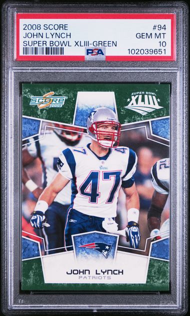 2008 Score Green #94 Lynch front