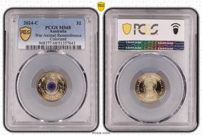 2024-C $2 War Animal Remembrance Colorized MS68