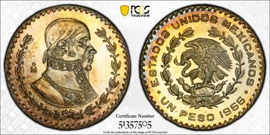 1966-Mo Peso KM-459 MS66