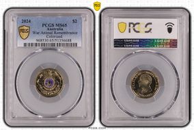 2024 $2 War Animal Remembrance Colorized MS65