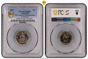 2024 $2 War Animal Remembrance Colorized MS65