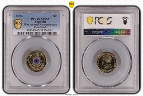 2024 $2 War Animal Remembrance Colorized MS65