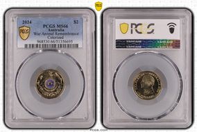 2024 $2 War Animal Remembrance Colorized MS66