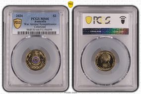 2024 $2 War Animal Remembrance Colorized MS66