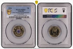 2024 $2 War Animal Remembrance Colorized MS64