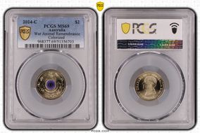 2024-C $2 War Animal Remembrance Colorized MS69