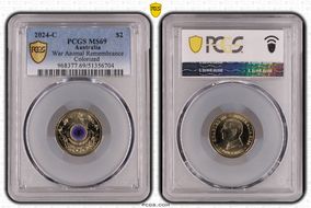 2024-C $2 War Animal Remembrance Colorized MS69