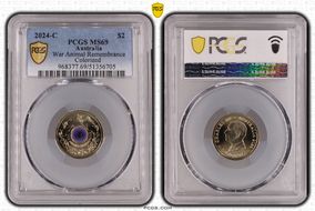 2024-C $2 War Animal Remembrance Colorized MS69