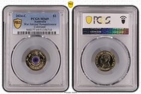 2024-C $2 War Animal Remembrance Colorized MS69