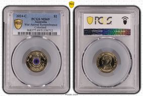 2024-C $2 War Animal Remembrance Colorized MS69