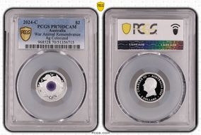 2024-C $2 War Animal Remembrance Ag Colorized PR70DCAM