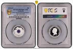 2024-C $2 War Animal Remembrance Ag Colorized PR70DCAM