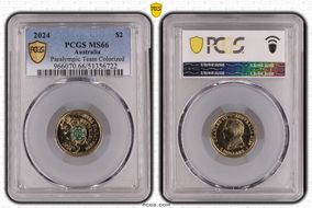 2024 $2 Paralympic Team Colorized MS66